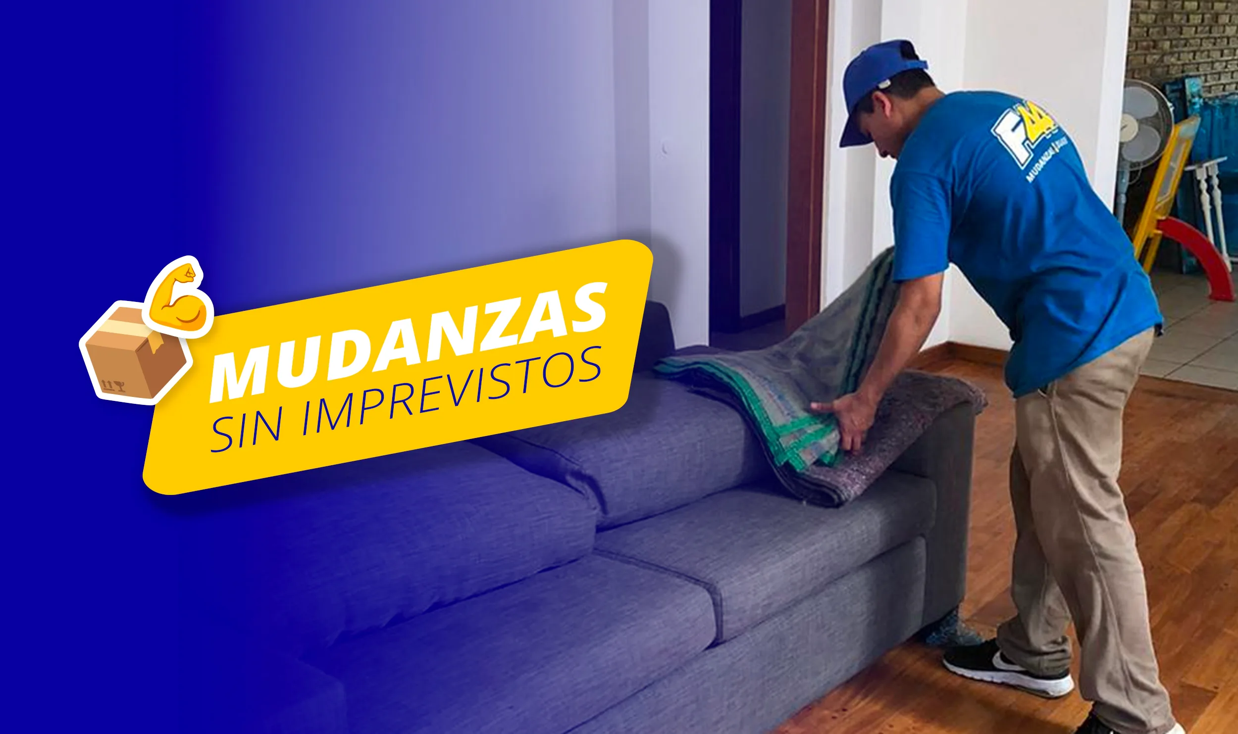 Equipo de F44 en Movimiento trabajando en una mudanza